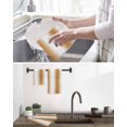 thumbnail image 5 of Burnt Orange White Ombre Kitchen Dish Towels for Drying Dishes Set of 2, Modern Abstract Art Farmhouse Gradient Waffle Weave Microfiber Hand Tea Bathroom Towels Quick Dry & Absorbent Towel 12x12, 5 of 7