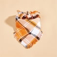 thumbnail image 2 of Plaid Dog Bandana Pet Triangle Scarf Pet Neckwear Apparel, with Fringed Trim, Classic Checkered Pattern, Comfortable Fabric - for Small Medium Large Dogs, Daily Wear, Outdoor Activities, Pet Shows, F, 2 of 4