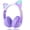 Purple, variant on Soapow Cat Ear Bluetooth Headphones for Kids & Adults, Wireless & Wired Foldable Headset with Mic, RGB LED Light, Over-Ear Headphones for Mobile Laptop PC Tablet, Pink
