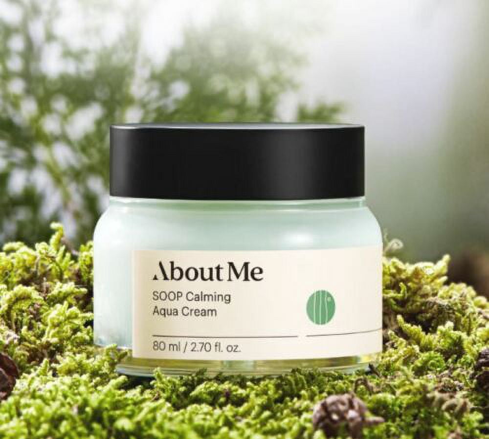About Me Soop Calming Aqua Cream - Intense Moisturizing Face Cream for Dry and Sensitive Skin, 100 Hours Of Lasting Hydration (80ml/2.7oz)