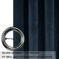 thumbnail image 2 of Classic Velvet Grommet Curtains – Thermal Insulated, Blackout, Set of 2 (52"W per Panel), 2 of 5