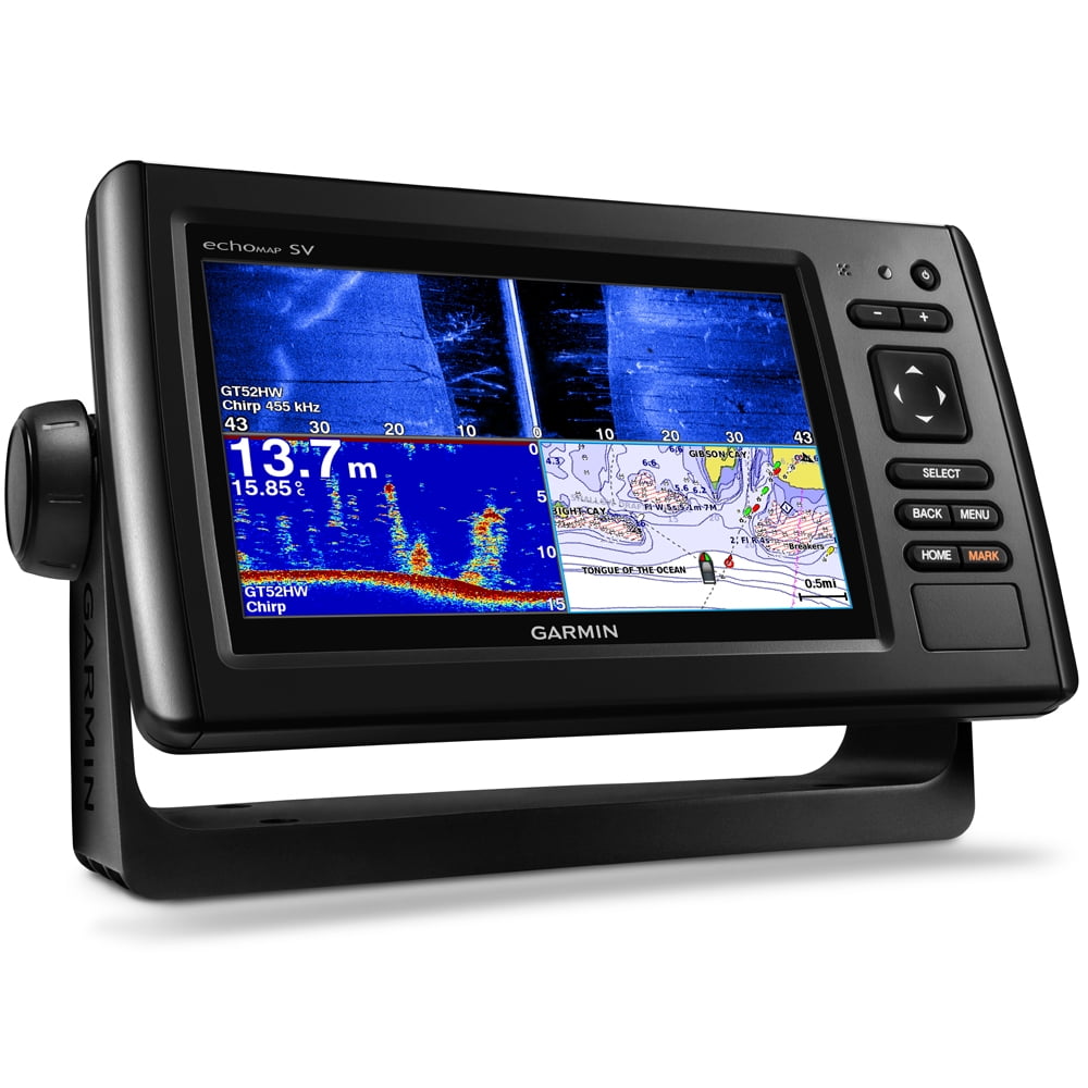 GARMIN ECHOMAP CHIRP 72SV W/WORLDWIDE BASE MAP W/O