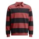 thumbnail image 2 of Ceisia Men's Contrast Wide-Stripe Polo Shirt | Stretchy Relaxed Long-Sleeve Casual Top Gift, 2 of 5