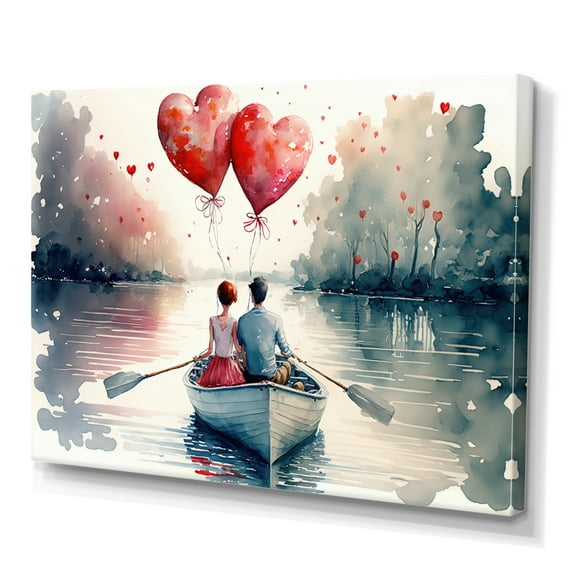 Designart Loving Couple Spending Time Outdoors III Canvas Wall Art
