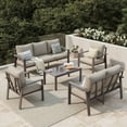 thumbnail image 6 of UDPATIO Aluminum Patio Furniture Set, Contemporary Outdoor Couch Set, Aluminum Patio Conversation Set, Beige, 6 of 10