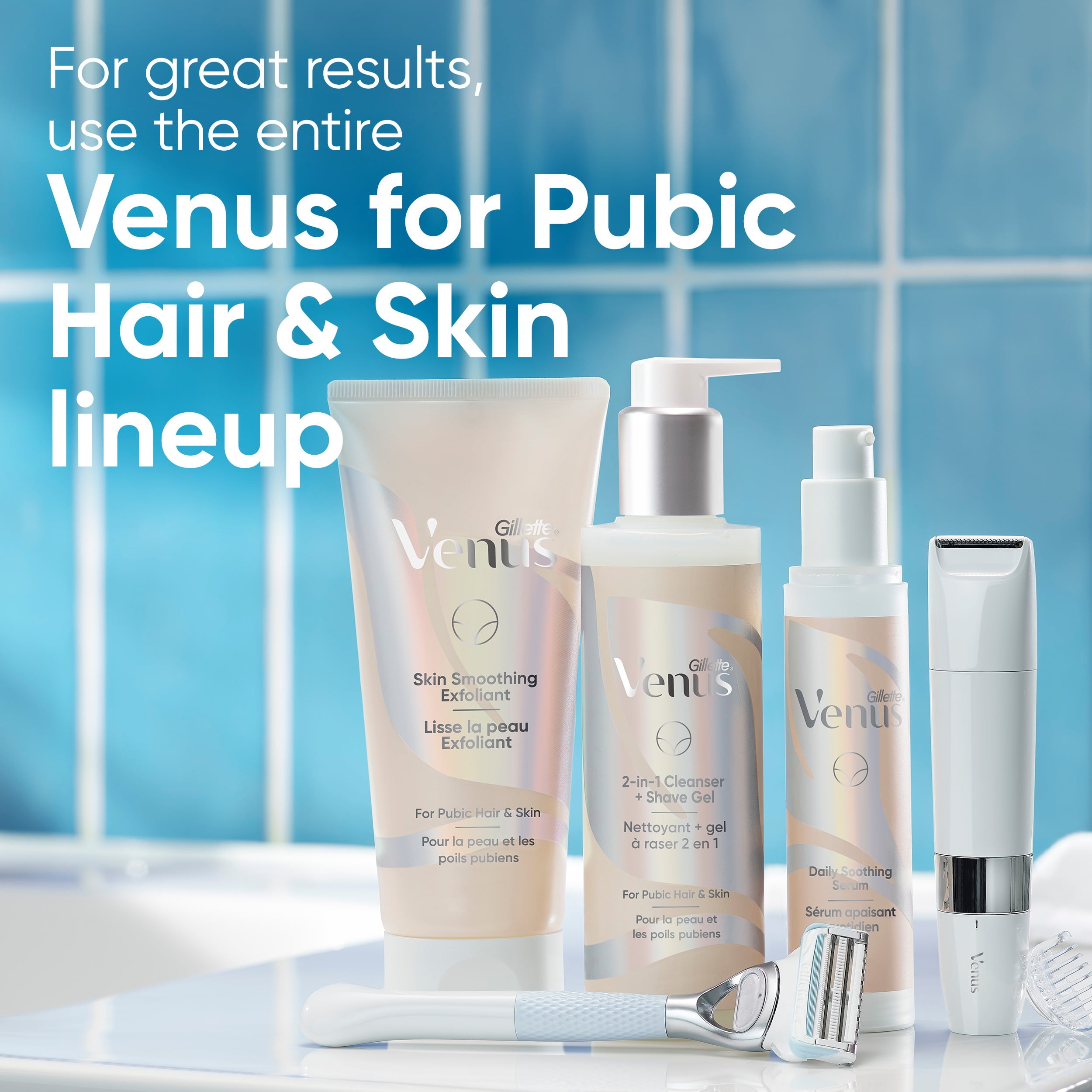 Skin Venus　スキンケアセットまとめ売り Gillette Venus for Pubic Hair & Skin Gentle Trimmer - Walmart