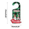 thumbnail image 2 of JikouIivo Christmas Door Knob Hanger Christmas Welcome Door Sign Cute Holiday Doorknob Decoration Merry Christmas Ornament for Wall Front Door, 2 of 2