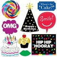 thumbnail image 7 of Funny Birthday Photo Booth Props - 47 Pieces - 21st - 30th - 40th - 50th - 60th - 70th - 80th - 90th - Birthday Party Supplies, Decorations and Favors Multi Color, 7 of 7