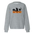 thumbnail image 6 of Women Oversized Halloween Hoodies Pullovers Graphic Print Round Neck Long Sleeve Sweatshirt Gray Hoodies for Women, 6 of 6