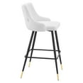 thumbnail image 4 of Modway Adorn Performance Velvet Bar Stool in White, 4 of 9