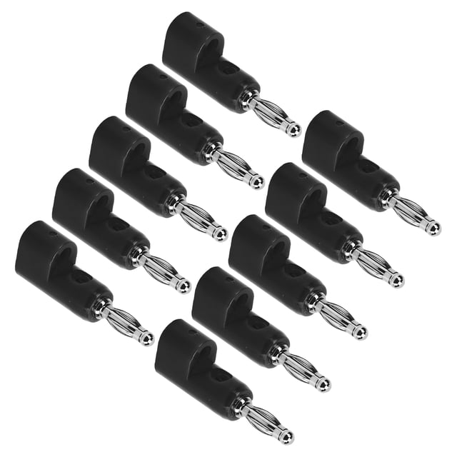Banana 10pcs Conectores de enchufe de plátano apilables apilables enchufes de plátano sen SOLDADURA PARA ACCESORIOS DE SEGURIDAD