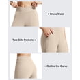 thumbnail image 5 of G4Free EverGoing Athletic Shorts for Women 6" Cross Waist Summer Casual Shorts with Pockets, 5 of 7
