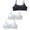 Mixed color 3PCS-A, variant on LYMAYTER Girls Junior Comfort Adjustable Strap Training Bra Soft Stretch Everyday Support