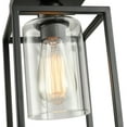 thumbnail image 3 of ERSAN-1 Pack Semi Flush Mount Ceiling Light,Black Metal Frame Ceiling Light Fixture with Clear Glass Shade, Farmhouse Light Fixture for Kitchen Island Entryway Porch Foyer, 3 of 4