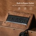 thumbnail image 3 of 3-Drawer Modern Nightstand with Open Compartment Charging Station Metal Knob for Bedroom Walnut, 3 of 9