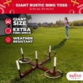 thumbnail image 2 of Set Ring Toss Game SWOOC Rustic de madera resistente a la intemperie de 91 cm, 2 of 6