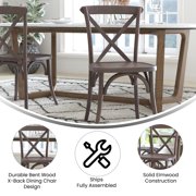 Advantage Series Wooden X-back Chair, Multiple Finishes