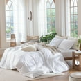 thumbnail image 3 of Ensemble de Housse de Couette en Coton Lavé Effet Lin Respirant Durable Doux Confortable (Lin Brun Gris Grand Lit), 3 of 7