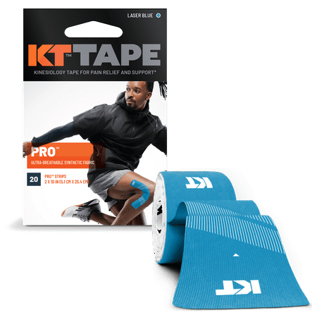 KT Tape Laser Blue Pro Synthetic Precut Kinesiology Tape 20 Strips
