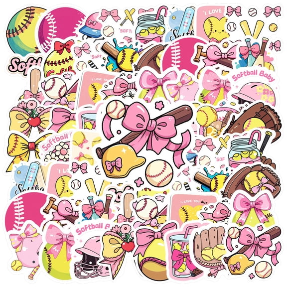 35pcs Colorful Stationery Stickers Softball Kids Stickers Funny Animal Stickers for Luggage Notebooks Fridge