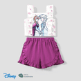 thumbnail image 1 of Disney Disney Frozen Elsa & Anna 2pcs Naia™ Gradient Print Camisole with Ruffled Shorts Set, 1 of 5