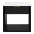 thumbnail image 2 of Furniture of America Elarin Modern Wood 1-Drawer Nightstand with Open Bottom Shelf, Black, 2 of 17