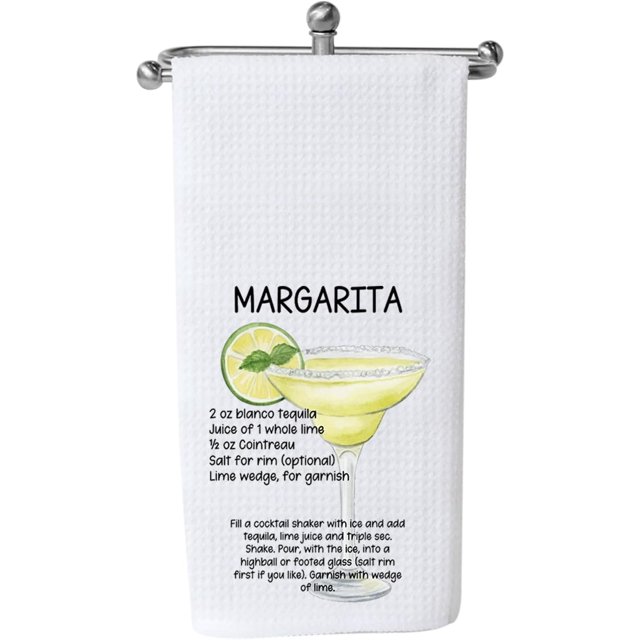 WCGXKO Margaritas with My Senoritas Kitchen Towel Bridesmaid Dish Towel Bachelorette Party Tea Towel Margarita Lover Dish Towel (Margarita Towel CA)