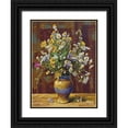 thumbnail image 1 of Ziman, Peter 12x14 Black Ornate Wood Framed with Double Matting Museum Art Print Titled - Field Flowers in Vase V, 1 of 4