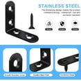 thumbnail image 7 of 18PCS Black L Bracket Corner Brace, Stainless Steel L Brackets for Wood, Metal Corner Bracket, Right Angle Bracket for Furniture Chair Drawer Cabinet with 72PCS Screws (1.57 x 1.57 inch), 7 of 7