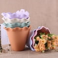 thumbnail image 3 of BToBackyard Plant Pot Garden Pots Wall-mounted Wall Mounted Ruffled Edge Resin Corrosion-resistant Durable Plastic Flowerpot, 3 of 22
