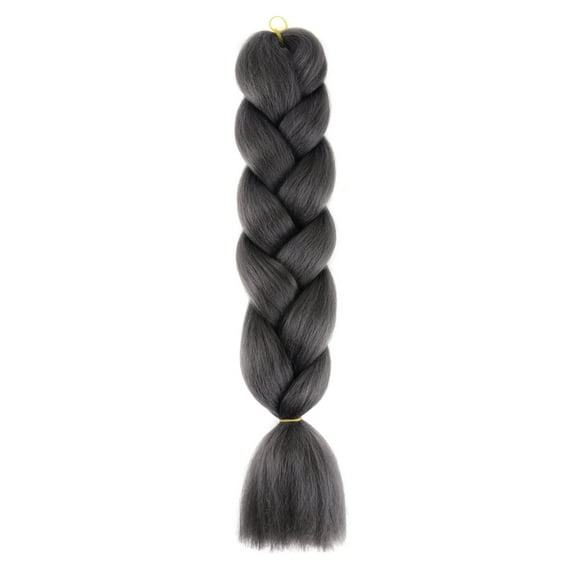 Namzi Hair Extensions Braiding Hair, 6 Pcs Synthetic Braiding Hair, Lightweight Synthetic Hair for Daily Hairstyling & DIY Looks 60cm,Dark Grey
