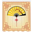 thumbnail image 3 of Ambesonne Japanese Shower Curtain, Cherry Blossom Orient, 69"Wx70"L, Sand Brown Yellow Red, 3 of 5
