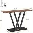 thumbnail image 2 of TRIBEWOOD Table Console de Ferme, Table de Couloir de 43 Pouces pour Entrée, Table Étroite pour Salon, Tables d'Entrée avec Cadre en Métal Stable, Brun Rustique, 2 of 8