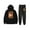 Black, variant on Sydney Sweeney Pullover Hoodie Jogger Pant 2 Piece Set Casual Sweatshirt&Sweatpant Suit