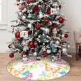 thumbnail image 5 of Sikiie Retro Colorful Butterfly 30-48 inches {designName} Print Christmas Tree Skirt Snowman Xmas Tree Skirt with Edge Christmas Decorations for Holiday Party, 5 of 7
