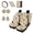 Cowboy Riding Print, variant on CHAQLIN 12PCS Car Interior Full Set, Western Desert Decoration , with Steering Wheel Cover, Seat Belt Pad, Car Coasters, Keychain Holder, Console Cover, Suitable for Daily Auto Use
