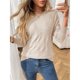 thumbnail image 5 of Suéteres de Punto para Mujer, Estilo Pullover, Larga, Moda Otoño Albaricoque XL, 5 of 9