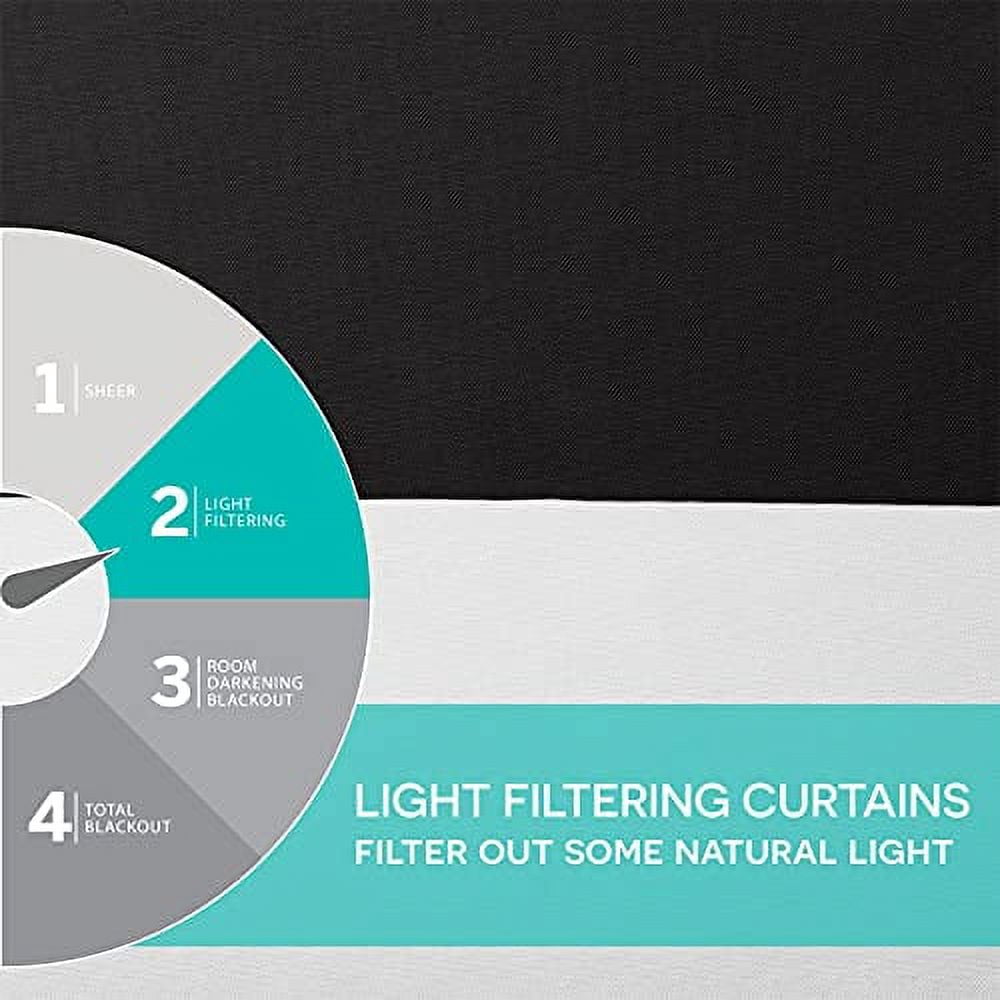 Exclusive Home Cabana Stripe Indoor/Outdoor Light Filtering Grommet Top Curtain Panel Pair, 54"x108", Black