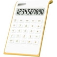 thumbnail image 1 of HAHDAXIA Calculator, 10 Digits Solar Battery Basic, Dual Powered Desktop Calculator, Tilted LCD Display, Inclined Design Slim Desk Calculator by (White), 1 of 6