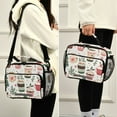 thumbnail image 5 of FORMRS Student Lunch Bag Insulated Reusable Cooler Box with Zipper Pockets, White Christmas Cups, 5 of 9