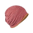 thumbnail image 2 of Greeniant Sombrero Skullies de invierno Gorros Chemo Cancer Caps Bonnet Calentador de doble capa Sombreros a prueba de viento Protección deportiva Ciclismo rojo Greeniant OD020519-03B, 2 of 6