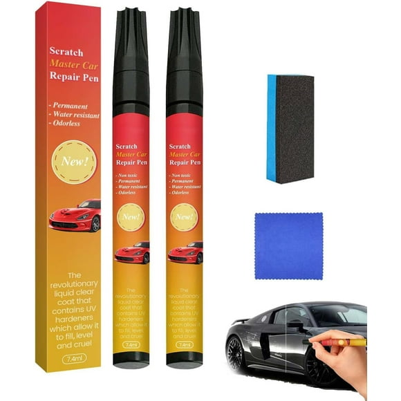 Stylo Magique pour Enlever les Éraflures de Voiture, Nouveau 2025 Stylo Magique pour Toutes les Voitures pour Éraflures de Voiture Stylo de Retouche de Peinture de Voiture avec Résine Légère Enlève-Éraflures de Voiture pour Voiture Motocyclette Bateau, Séchage Rapide, Facile à Utiliser (2)