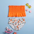 thumbnail image 4 of OUSITAID Girl‘s Bikini Set Crop Flounce Two Piece Swimsuits Kids Haler Bathing Suits, 4 of 11