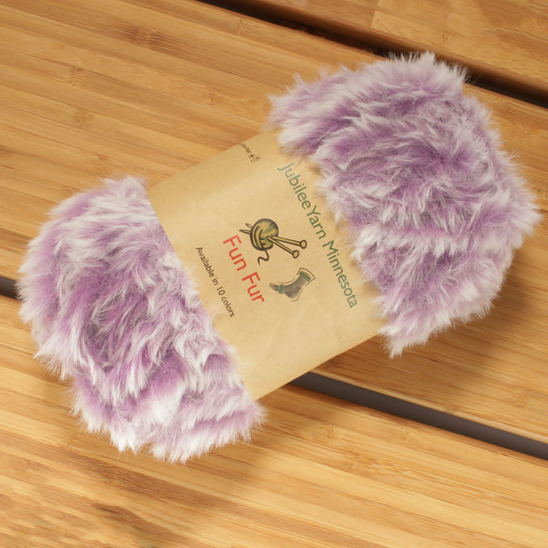 Purple Hues and Me: DIY Faux Fur Yarn Bunny