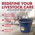 thumbnail image 3 of Little Giant Heavy Duty 22 Quart Flat Back Plastic Bucket with Metal Handle, 3 of 8