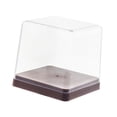 thumbnail image 4 of DOLITY Teapot Storage Box Transparent Display Case for Bedroom Bathroom Living Room Brown Base, 4 of 9