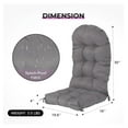 thumbnail image 3 of Alieon Adirondack Cushion Rocking Chair Cushions High Back Adirondack Chair Cushion with Ties Patio Cushions for Outdoor Furniture (1 Pack, Grey), 3 of 7