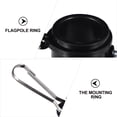 thumbnail image 3 of KAKOWELY 2pcs 1 Inch Flag Fasteners Flag Pole Rings with Metal Flag Clip (Black),2.56"X1.46"X1.06", 3 of 4