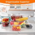thumbnail image 2 of Juego de 7 Organizadores de Refrigerador，Contenedores de Acrilico de Nevera Transparentes，Organizador de refrigerador con tapas,Cajas para almacenar alimentos, verduras, frutas, 2 of 4