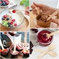 thumbnail image 5 of LotFancy 100 Mini Disposable Wooden Spoons, 4 in Compostable Small Tasting Sampling Spoons, 5 of 8
